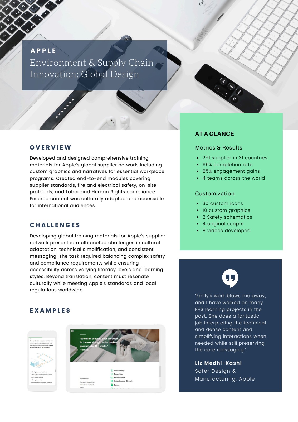 Apple supplier compliance — case study document