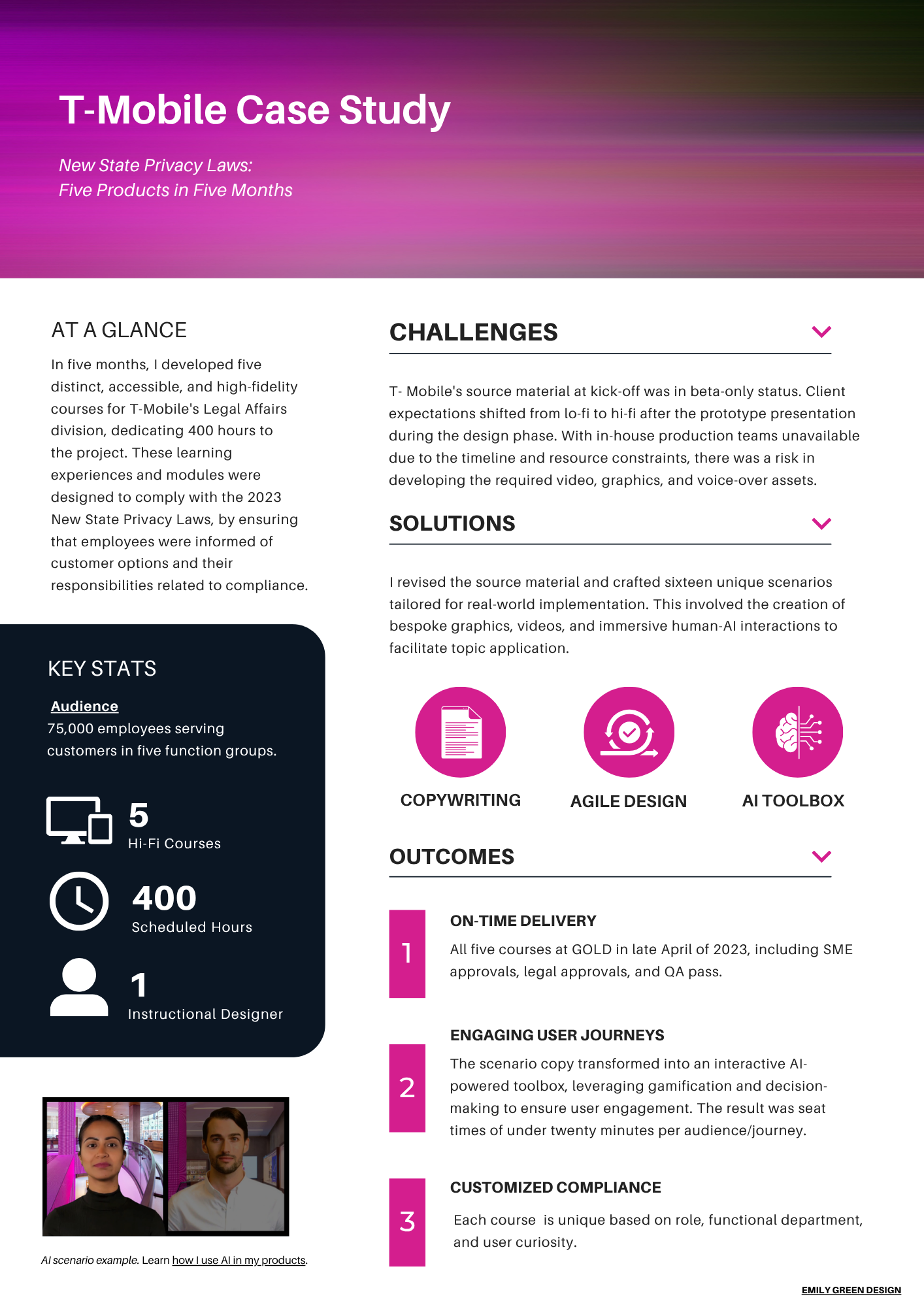 T-Mobile legal affairs compliance training — case study