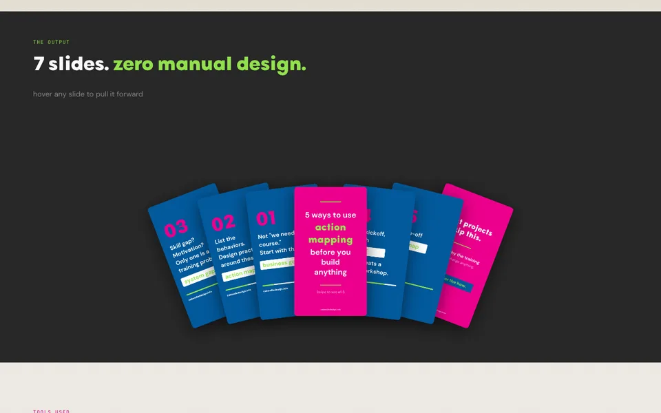 seven slides, no hands
